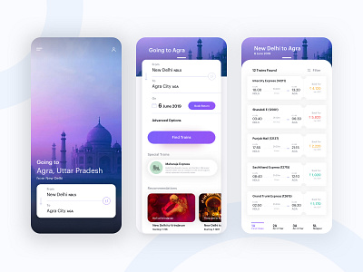 Train Booking App app booking design experience indian interaction interface irctc mobile railways ticket train travel ui ux workflow