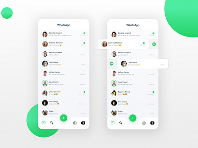 Whatsapp Redesign app call chat contact design experience interaction interface mobile redesign ui ux whatsapp