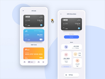 All Cards app credit card design experience interaction interface mobile ui ux workflow