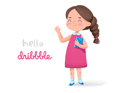 Hello dribbble characterdesign illustration