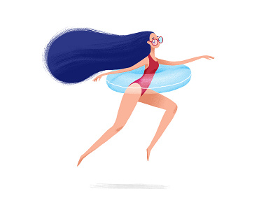 summer girl characterdesign illustration