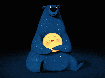 Big Dipper and sun characterdesign illustration