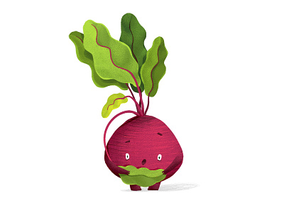 Blushing beet characterdesign illustration