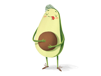 Appetizing Avocado characterdesign illustration