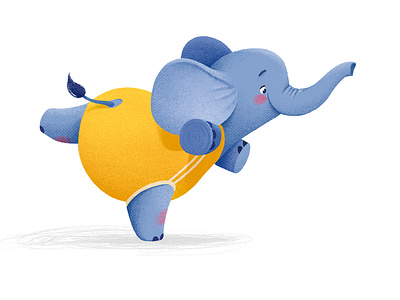 little elephant Bo charachter design characterdesign illustration