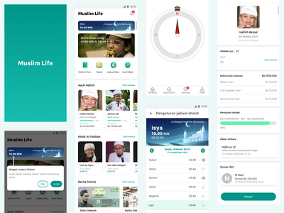 MuslimLife design human impact indonesia mobile app muslim social ui uiux ux visual