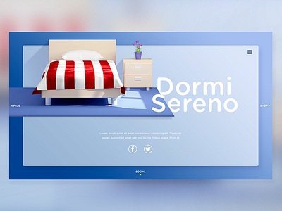 Dormi Sereno landing page bedspread creative homepage icons landing page web website