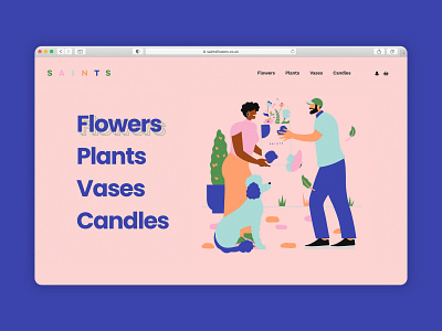 Saints Flowers Website Illustrations
