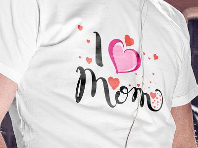 I love mom Tshirt Design