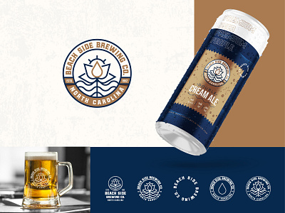 Beach Side Brewing Co. 2021 trend beer branding beerlabel branding agency branding concept brewery brewery branding brewery logo brewing dribbble dribbbler dribbbleshot dribbblesofinstagram illustration minimalist logo minimalistic ocean logo packaging packagingdesign united states