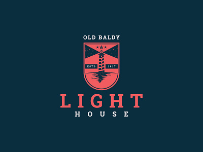 Light House badge logo creative design illustration lighthouse logo ocean typography vintage