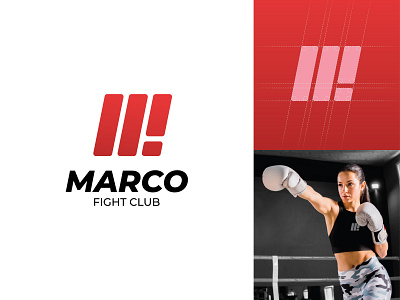 Marco Fight Club branding creative dribbble fight club logo logoconcept logodesignchallenge logodesigner logodesigns logogrid logomark logotype m letter m logo minimal minimalist logo minimallogo typography usa vector