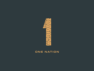 One nation arabic branding design icon logo typography vector