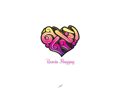 Rania Haggag arabic branding design illustration logo typography vector
