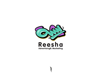 Reesha logo arabic branding design icon illustration logo sketch typography vector