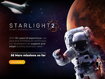 STARLIGHT2 Website design figma illustration space web webdesign website website design