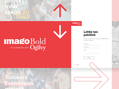 Imago Bold Agency Website clean design horizontal scroll simple web webdesign website
