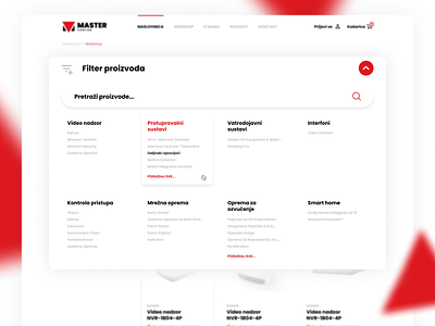 Master | Security Equipment Webshop clean design simple ui web webdesign website