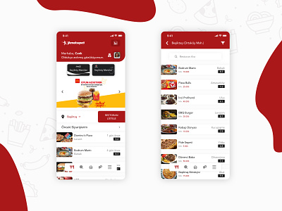 Yemek Sepeti Redesign app consept darkmode food mobile order redesign ui uidesign ux uxdesign yemeksepeti
