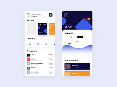 Finance Mobile App Design app appdesign clean concept consept design finance mobile ui uidesign ux uxdesign