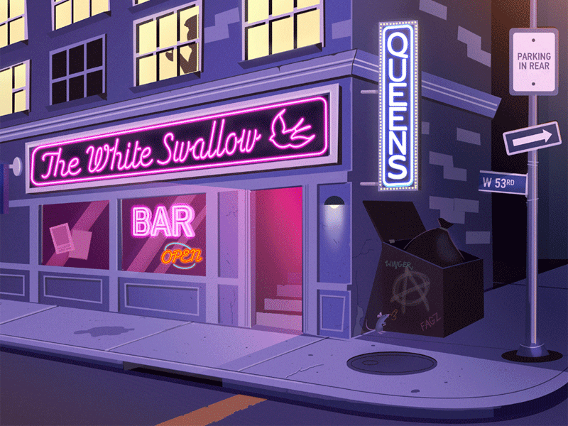 The White Swallow background bar club environment