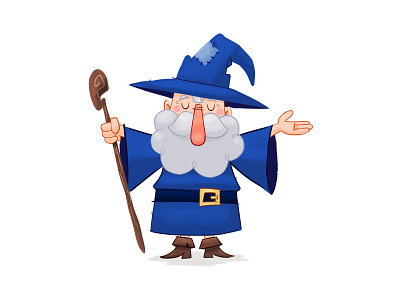 Wizard cartoon illustration wizard