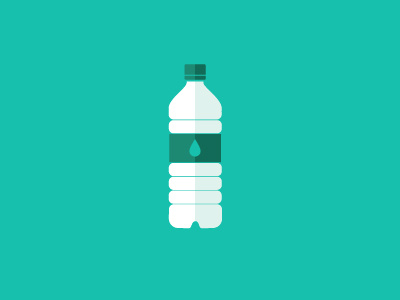 Flat Water Bottle >> Water Bottle Icon by Andrew Power on Dribbble Flat Water Bottle >> Water Bottle Icon by Andrew Power on Dribbble