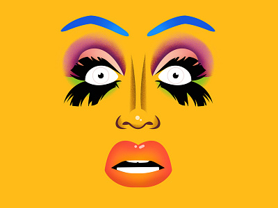 Klitorika Browne crazy drag queen makeup portrait