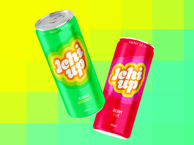 Ichi Up Drink Label 1up can design energy drink ichi up label typography