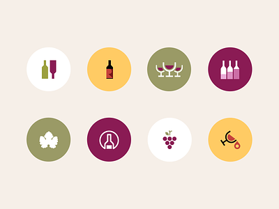 Wine Icons fueled icon illustration logo wine
