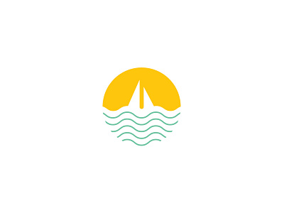 Porter + Sail boat icon illustration logo
