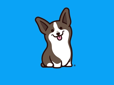 Bacon cartoon corgi cute dog doge icon illustration kawaii logo pup pupper puppy