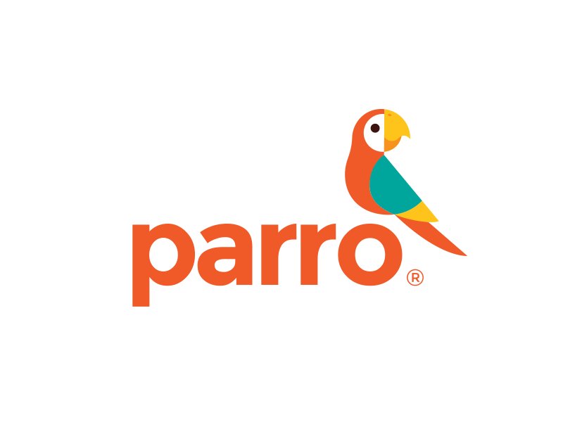 Parrot Logo bird grid logo parrot shapes