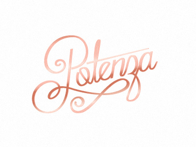 Custom Type logo rose gold type