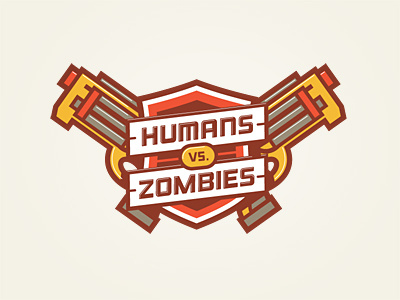 Humans vs. Zombies logo crest humans nerf zombies
