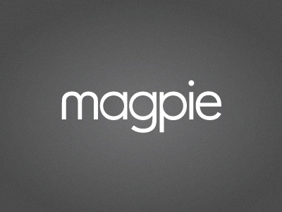 Magpie logo magazine magpie type