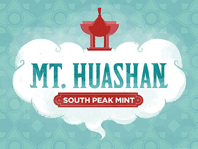 Mt.Huashan Logo asian chinese mountain mt. huashan tea temple