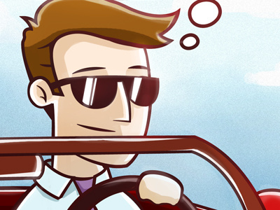 Comic Project #2 convertible cool sports car sunglasses sunny