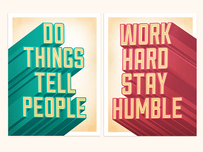 Do Things/Work Hard Poster Series bbt busy building things do things tell people poster work hard stay humble