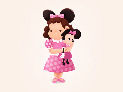 Pink Minnie cartoon girl minnie mouse pink