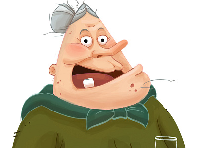Old Woman character design illustration old woman