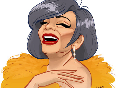 Shirley Bassey caricature cartoon oscars shirley bassey