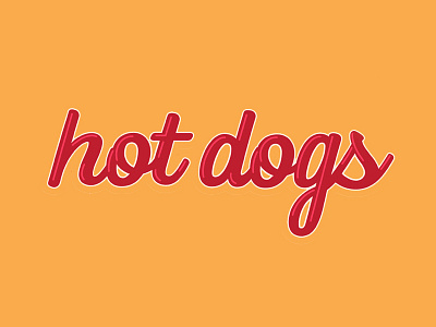 Hot Dogs? hot dog logo script type