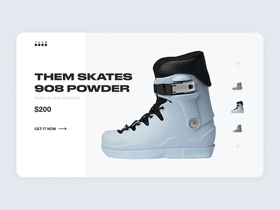 THEM landing page | Daily UI #003 agressive alex broskow daily ui daily ui 003 desktop inline landing page rollerblading skate them typography ui ux web design