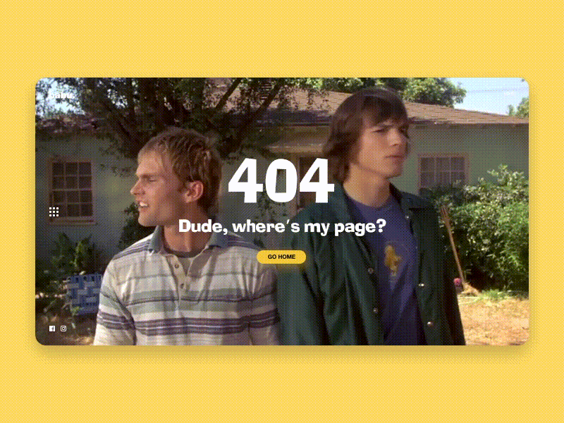 404 Page | Daily UI #008 404 daily ui design dude dude wheres my car error error 404 film page screen ui