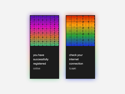 Flash message | Daily UI #011 color daily ui error flash message gradient mobile screen success typeface typography ui