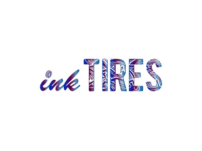 Ink Tires automotive branding design flat icon illustration logo typography