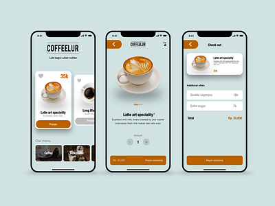 Coffee shop UI design