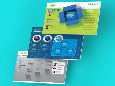 A series of placemats design graphic info placemat sheet