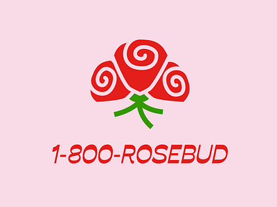 30 day logo challenge DAY 6 - MAX 1 HOUR 1hour 30logos challenge e business flowers logo rosebud roses thirtylogos